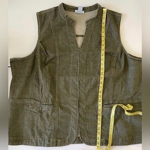 NWOT women's plus size denim vest Liz & Me (5X) MSRP $72